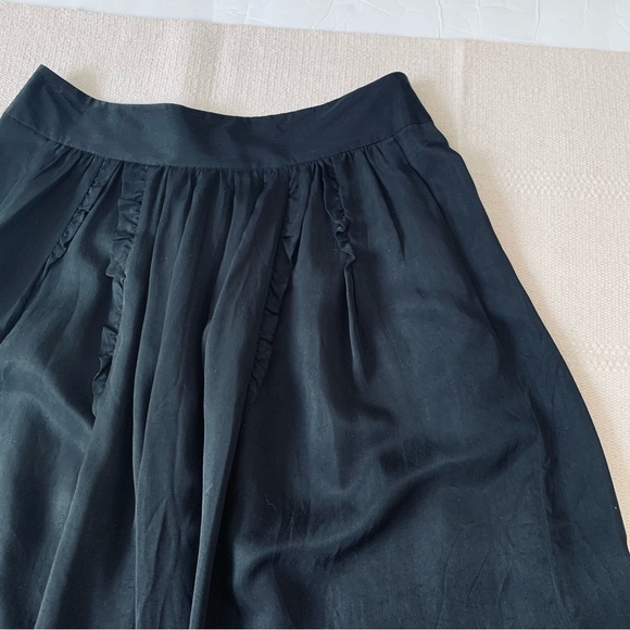 Jupe En Soie Elie Tahari - Couleur Marron - Taille 2 - Style A-line (trapèze) - Occasion Très Bon état